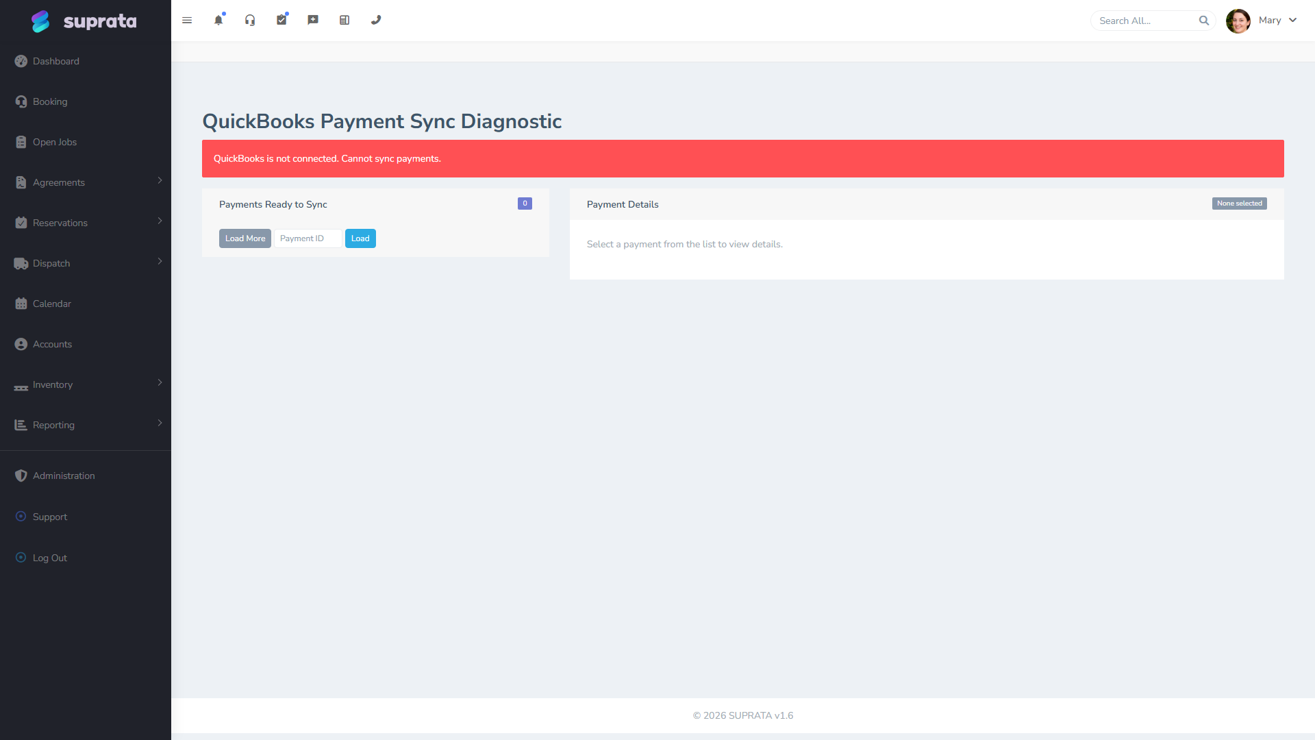 The payment diagnostic — payment record state
